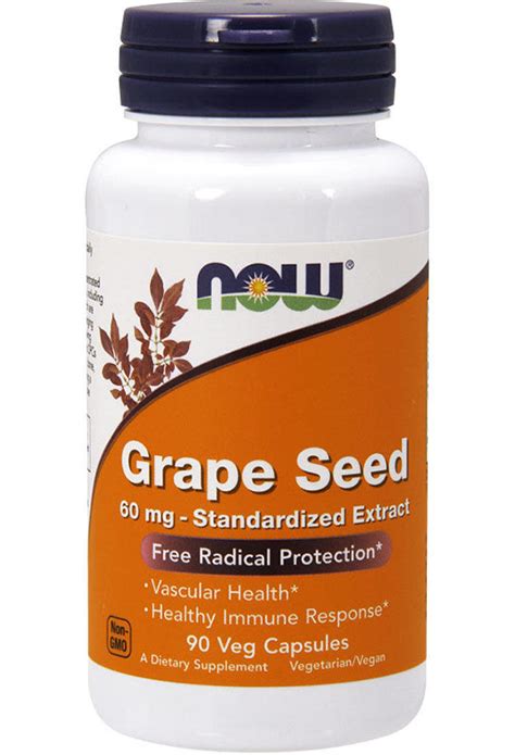 Купить NOW Foods grape seed anti 60 мг 90 капс по цене от производителя ...