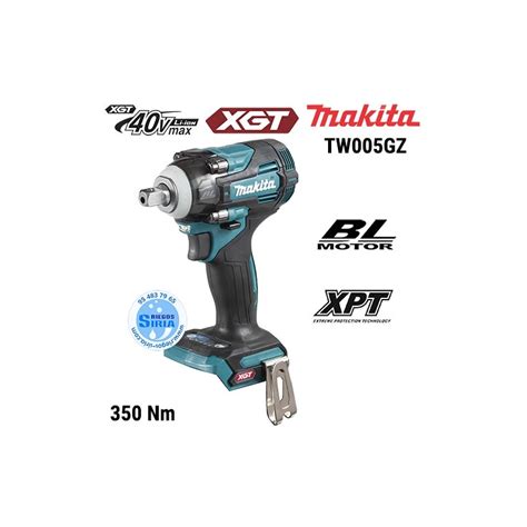 TW007GZ Makita PISTOLA De IMPACTO 40Vmax XGT BL 1 2