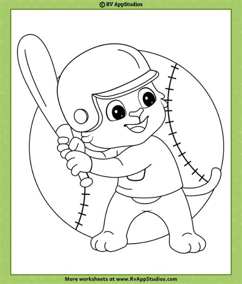 Free Printable Baseball Coloring Pages For Kids