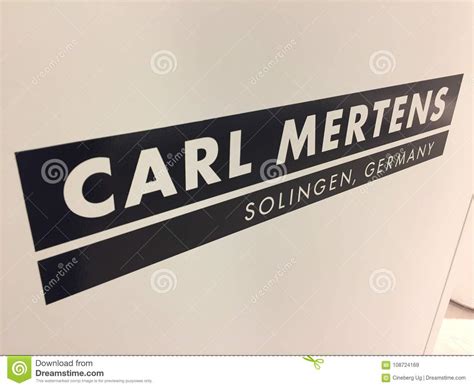 Logo of Carl Mertens Company, Based in Solingen Editorial Stock Image ...