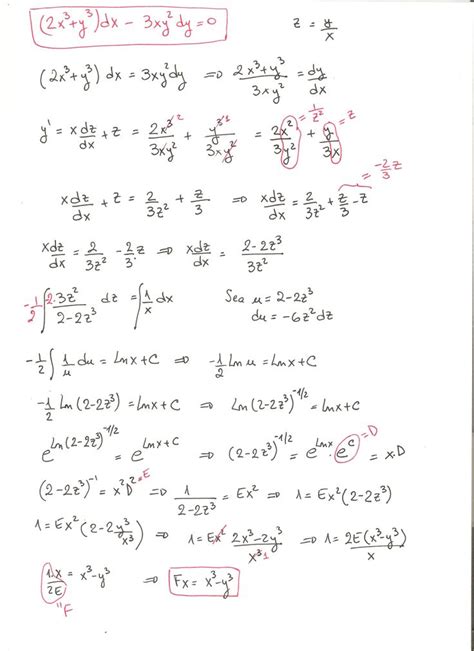 Soluci N Del Ejercicio De Ecuaciones Diferenciales Homog Neas