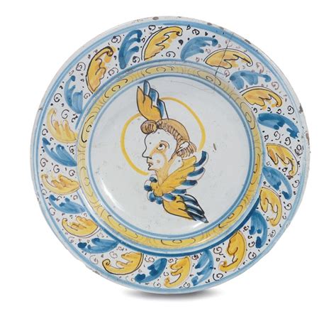 Piatto In Maiolica Policroma Castelli XVIII Secolo Asta Antiquariato