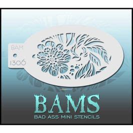Bad Ass Bams FacePaint Stencil 1306 Facepaintshop