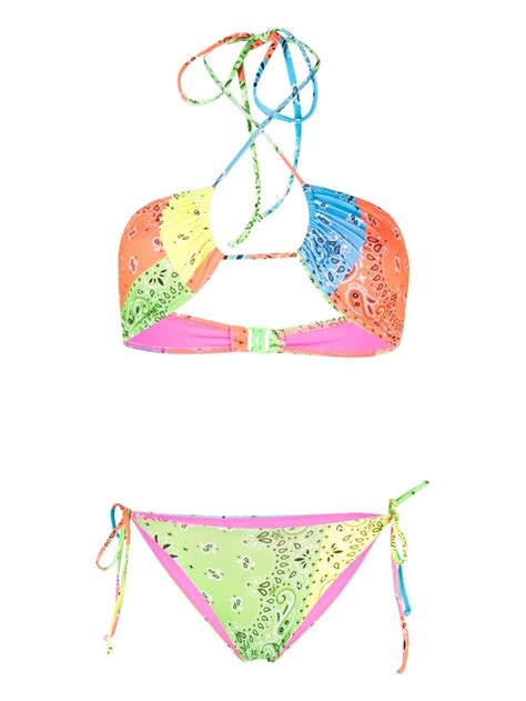 Mc Saint Barth Paisley Print Bikini Set Farfetch