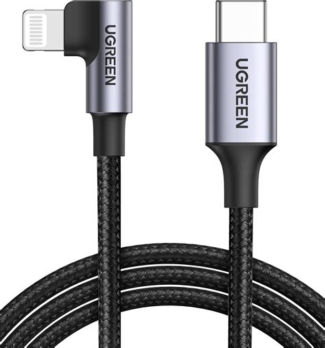 Ugreen Usb C To Lightning Cable Right Angle Degree Braided Mfi