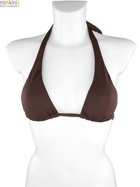 Bikini Oberteile Braun Einzelnen Neckholder Kaufen MIXKINI BEACHWEAR