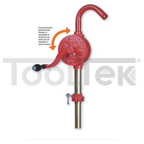 Pompa Travaso Liquido Rotativa Fusti Manuale A Manovella Groz Tooltek