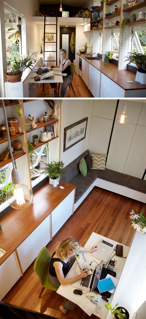 This Custom Designed Tiny House Has A Small Deck A Comfortable Lounge