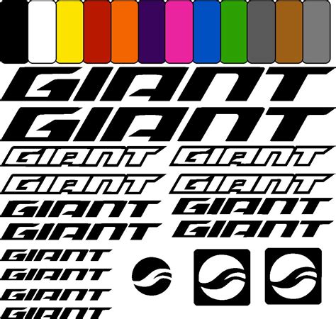 GIANT Bicycle Frame Sticker Set Satz Aufkleber Fahrrad Sport Mtb Tuning ...