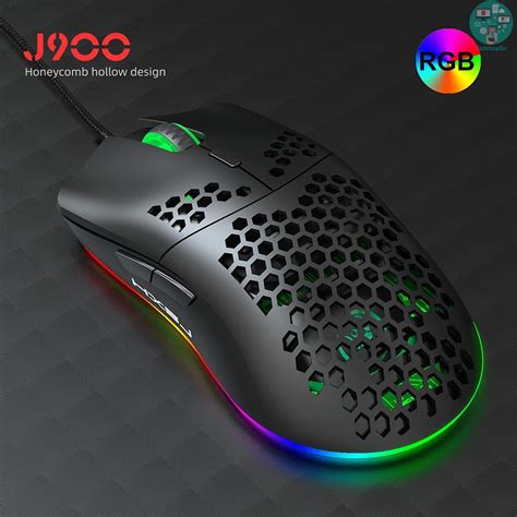 Mouse Gamer Fio Hxsj J Usb Seis Regul Vel Dpi Design