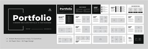 Landscape Portfolio Design and portfolio with Black and White 23023560 ...