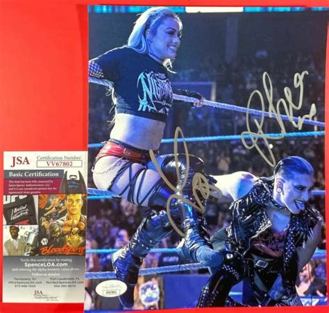 WWE NXT LIV Morgan & Rhea Ripley Dual Signed 8x10 Photo B Autographed ...