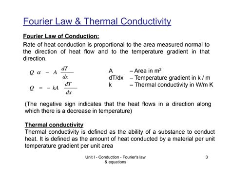 Solution Chemical Engineering Class Ii Fourier S Law Of Heat Conduction Concept Of Thermal