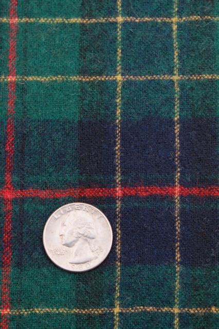 vintage pure wool tartan plaid fabric, imported Scots or Irish clan ...