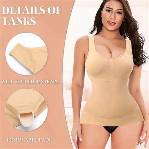 Cheap Shapewear Tank Tops For Women With Built In Bra Tummy Control