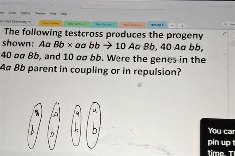 Solved The following testcross produces the progeny shown: | Chegg.com 
