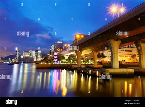 downtown city night Stock Photo - Alamy