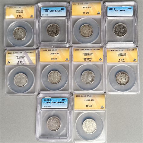 LOT 450 – 10 GRADED BARBER QUARTERS