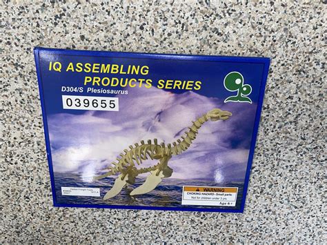 Plesiosaurus Wooden D Puzzle By Iq Assembling Products Series