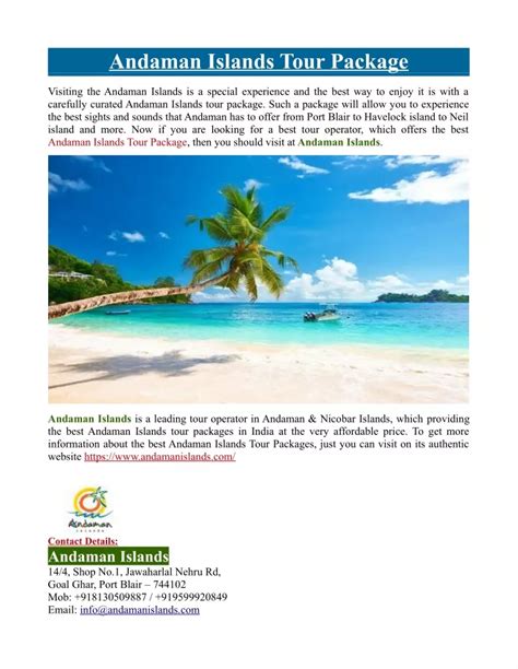 Ppt Andaman Islands Tour Package Powerpoint Presentation Free