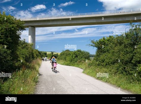 People Cycling The Camel Trail Near Wadebridge Cornwall Stock Photo Alamy