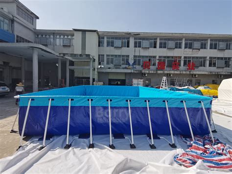 Portable Pvc Inflatable Rectangular Metal Frame Swimming Pool Buy