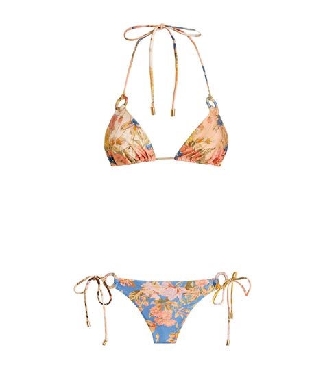 Zimmermann Spliced August Bikini In White Lyst