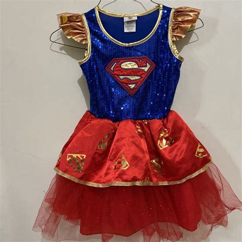 Supergirl Halloween Costume Dress Dc Comic Sequins Tu Gem