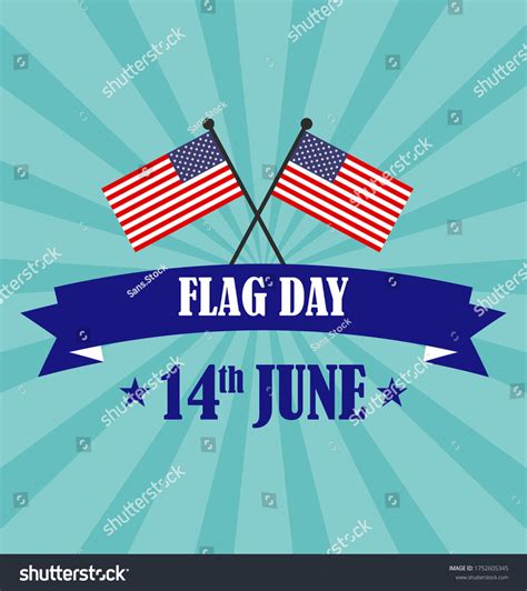Happy Flag Day Background Template Vector Stock Vector (Royalty Free