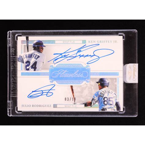 Ken Griffey Jr Julio Rodriguez Panini Flawless Dual Signatures