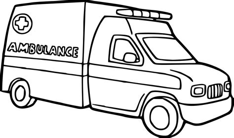 Coloriage ambulance et dessin à imprimer