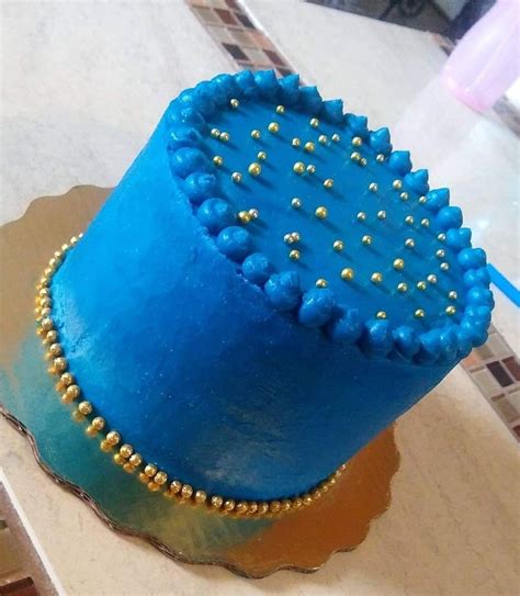 Pastel De Buttercream Azul Pasteles Divertidos Pasteles Pastel