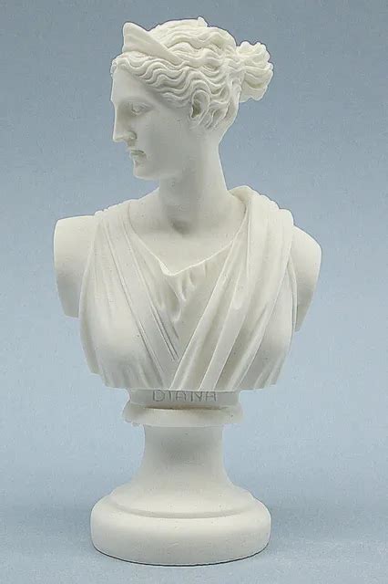 ARTEMIS DIANA GREEK Roman Goddess Bust Cast Marble Statue Sculpture