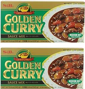 S B Golden Curry Medium Hot G Pack Of Amazon Co Uk Grocery