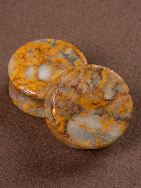 Crazy Lace Agate Stone Plugs Stone Gauges Agate Jewelry Crazy