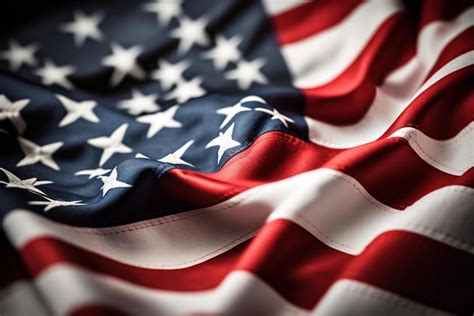 Realistic Of The Waving American Flag With Interisting Texture Waving