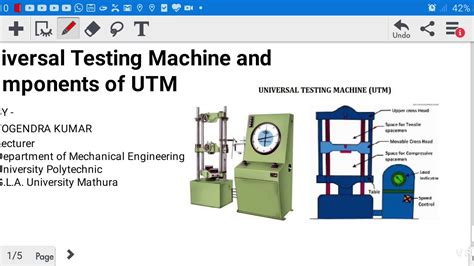 Utm Universal Testing Machine Youtube