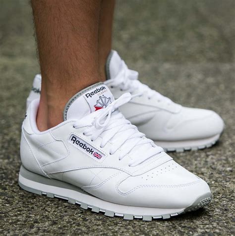 Кроссовки Оригинал Reebok Classic Leather "White/Grey" (2214) купить по ...