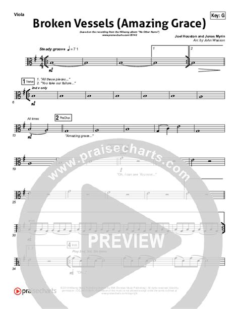 Broken Vessels Amazing Grace Viola Sheet Music Pdf Hillsong Worship Praisecharts