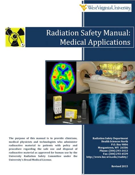 PDF Radiation Safety Manual Medical Applications 2016 5 4