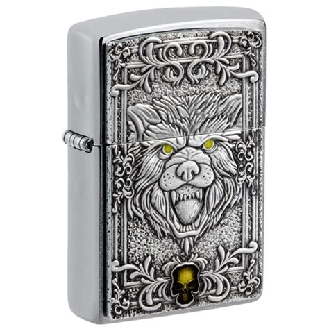 Zippo Wolf Emblem Design Feuerzeug Tabakversand Ch