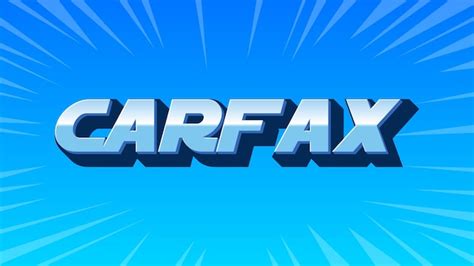 Premium Photo Carfax 3D Blue Text