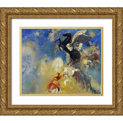 Redon Odilion 17x15 Gold Ornate Wood Framed With Double Matting Museum