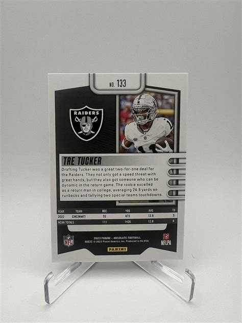 Tre Tucker 2023 Panini Absolute Football Rookie RC 133 Las Vegas