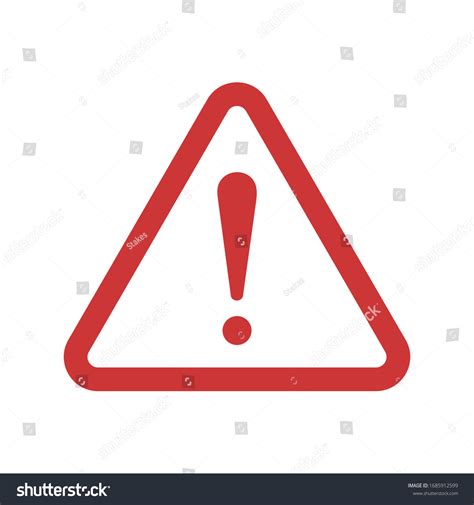 Red Triangle Exclamation Mark Warning Alert Stock Vector Royalty Free 1685912599 Shutterstock