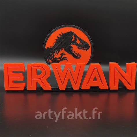 Prénom 3D Jurassic Park ArtyFakt