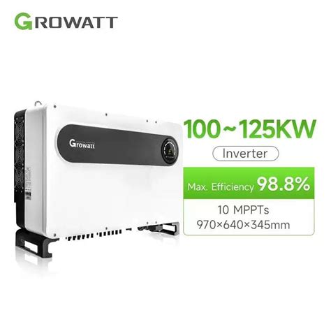 Growatt Max 100kw 125kw 3 Phase Commercial Industrial Solar Inverter On