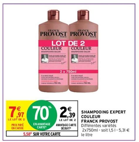 Promo Shampooing Expert Couleur Franck Provost chez Intermarché