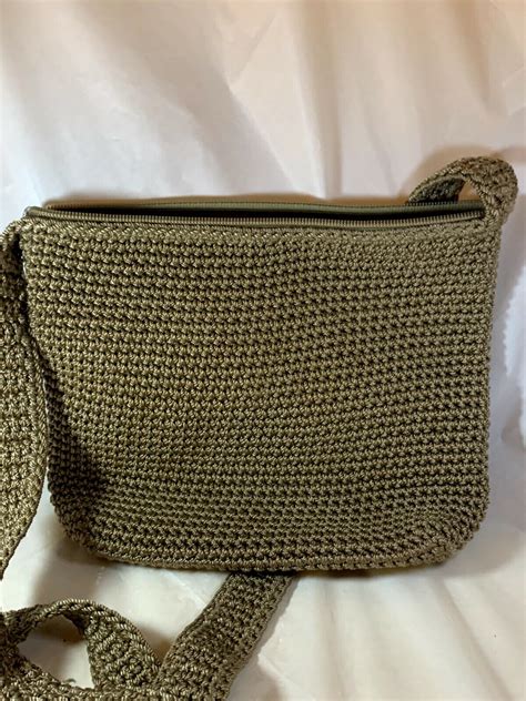 The Sak Original Crochet Crossbody Brown Shoulderbag Mini Hipster Purse