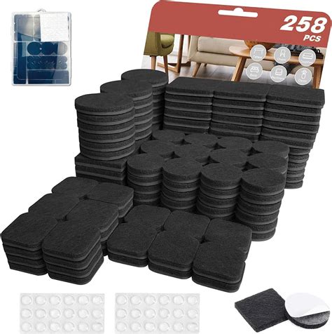 JASUVII 258 Piezas Almohadillas De Fieltro Para Muebles Almohadillas